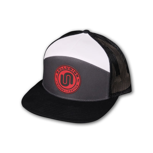 BLACK/WHITE/RED TRUCKER CAP