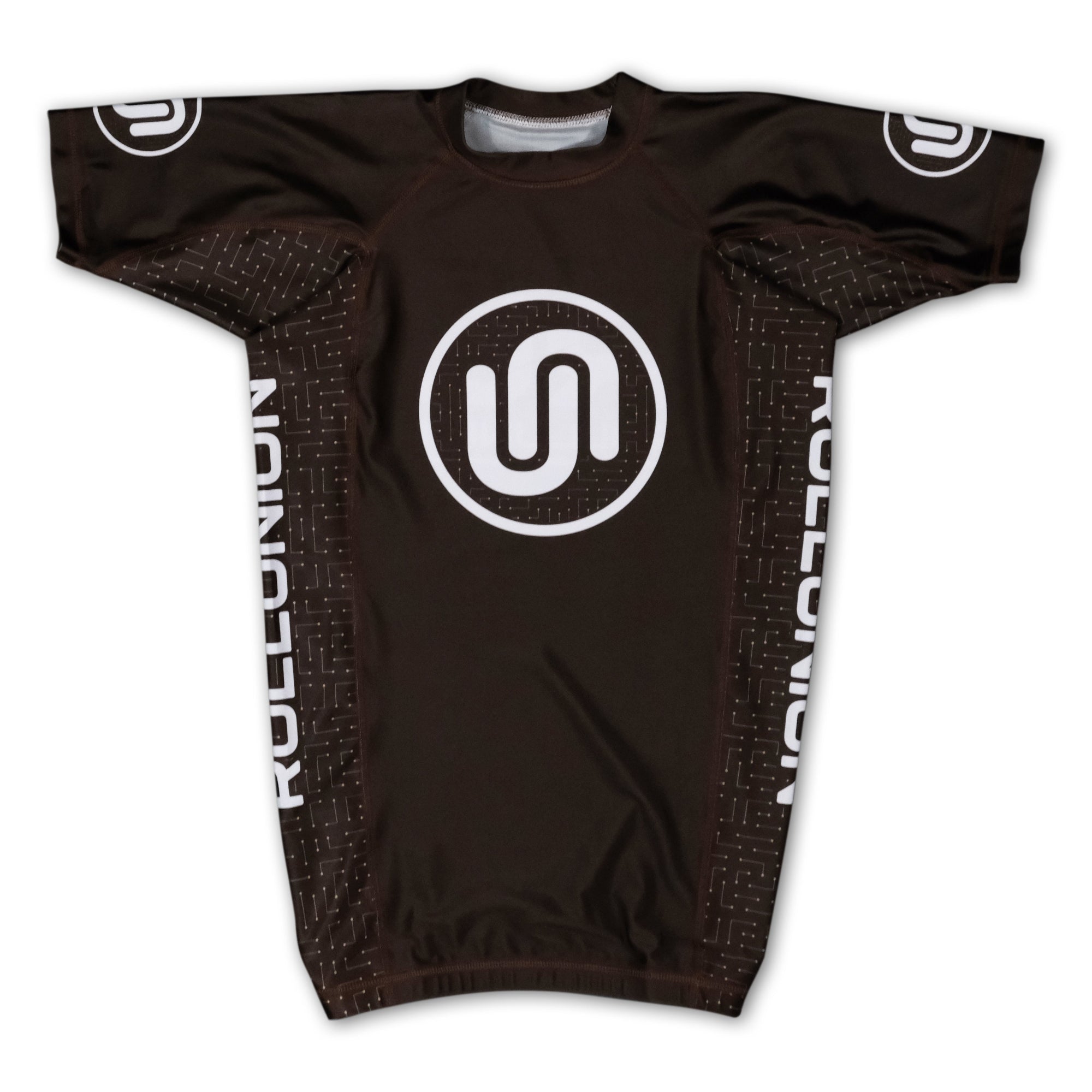CIRCUITS BROWN SS RASHGUARD